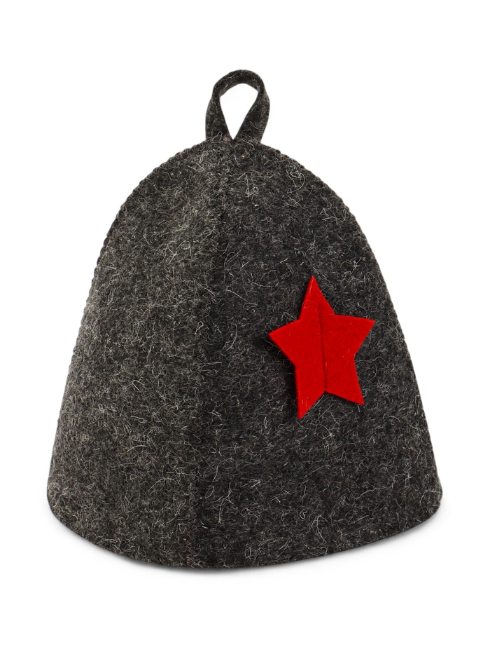 Шапка банная с аппликацией 