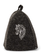 Шапка для бани и сауны «Белый конь», полиэфир 70%, шерсть 30% - Фото 3