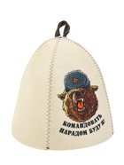Шапка для бани и сауны «Командовать парадом буду я!», полиэфир 70%, шерсть 30% - Фото 2