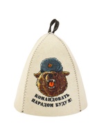 Шапка для бани и сауны «Командовать парадом буду я!», полиэфир 70%, шерсть 30% - Фото 3