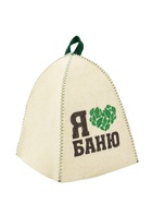 Шапка для бани и сауны «Я люблю баню», полиэфир 70%, шерсть 30% - Фото 8