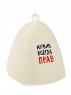 Шапка для бани и сауны «Мужик всегда прав», полиэфир 70%, шерсть 30%, Добропаровъ - Фото 2