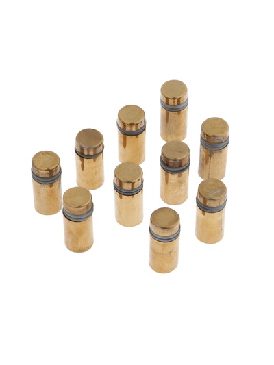 УЦЕНКА Дистанционный держатель для табличек, 12×25 мм, цвет золото, набор 10 шт.