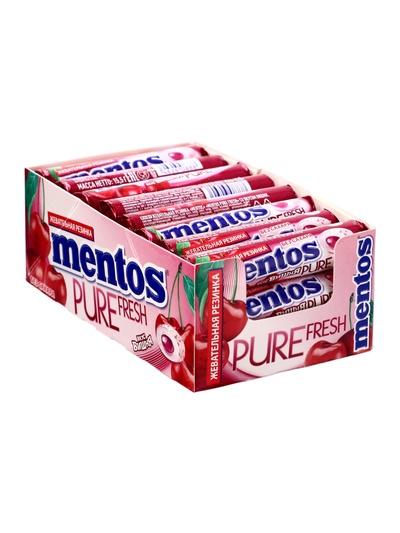 Жевательная резинка Mentos со вкусом вишни, 15.5 г