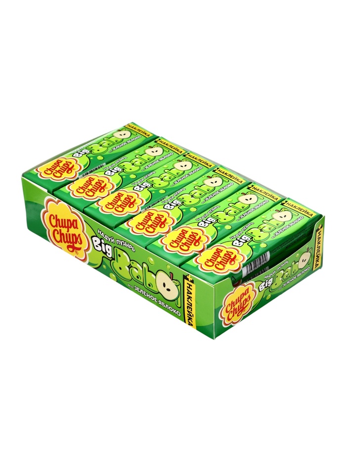 Жевательная резинка Chupa-Chups big babol со вкусом яблока, 21 г - Фото 1