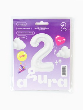 Воздушный шар фольгированный 40" «Цифра 2»