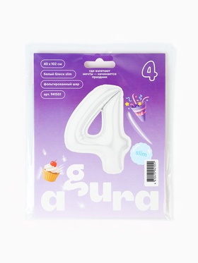 Воздушный шар фольгированный 40" «Цифра 4»