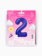 Воздушный шар фольгированный 40" «Цифра 2» - Фото 2