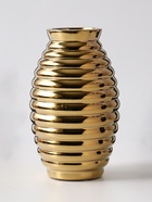 Ваза для цветов «Дайзи», полосы, 20×11×7 см, керамика, золото - Фото 2
