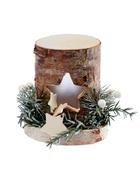 Светодиодная фигура деревянная «Декоративный пень», 1 LED, от батареек AAAx2, свечение тёплое белое 10875977