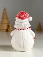 Фигурка светящаяся «Дед Мороз в шубке с помпонами», керамика, 7.5×6.5×12.5 см - Фото 4