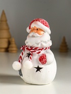 Фигурка светящаяся «Дед Мороз в шубке с помпонами», керамика, 7.5×6.5×12.5 см - Фото 5