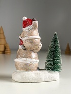 Фигурка светящаяся «Два Деда Мороза у ёлочки», керамика, 12×7×16 см - Фото 4