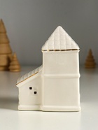 Фигурка светящаяся «Домик с верандой», керамика, белый с золотом, 9.5×6×12.5 см - Фото 4