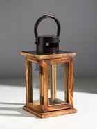 Деревянный подсвечник на 1 свечу «Фонарь», серо-коричневый, 11.5×11.5×22.5 см - Фото 2