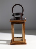 Деревянный подсвечник на 1 свечу «Фонарь», серо-коричневый, 11.5×11.5×22.5 см - Фото 5