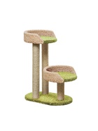 Когтеточка с лежанкой «Дося», 65×40×87 см, сизаль, бежевый, зеленый 10934753