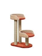 Когтеточка с лежанкой «Дося», 65×40×87 см, сизаль, бежевый, красный 10934754