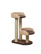 Когтеточка с лежанкой «Дося», 65×40×87 см, сизаль, бежевый, коричневый 10934755