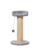 Когтеточка столбик с лежанкой «Ряпушка» 52×52×90 см, сизаль, серый 10934761
