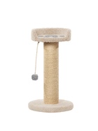 Когтеточка столбик с лежанкой «Ряпушка» 52×52×90 см, сизаль, молочный 10934762