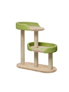 Комплекс для кошек с когтеточкой, с лежанкой «Бумба» 100×40×100 см, сизаль, бежевый/зеленый 10934771