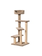 Комплекс для кошек с когтеточкой, с лежанкой «Винтовая лестница» 57×57×143 см, сизаль, капучино 10934774