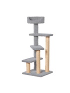 Комплекс для кошек с когтеточкой, с лежанкой «Винтовая лестница» 57×57×143 см, сизаль, серый 1 10934776