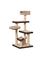 Комплекс для кошек с когтеточкой, с лежанкой «Пыжик» 62×62×150 см, сизаль, бежевый, коричневый 10934779