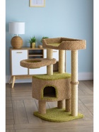 Комплекс для кошек с когтеточкой, с лежанкой «Угляша» 55×55×115 см, сизаль, бежевый, зеленый 1 10934793
