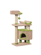 Комплекс для кошек с когтеточкой, с лежанкой «Монти» 67×42×126 см, сизаль, бежевый, зеленый 10 10934794