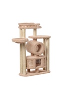 Комплекс для кошек с когтеточкой, с лежанкой «Борбошик» 100×42×140 см, сизаль, бежевый 10934803