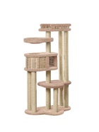 Комплекс для кошек с когтеточкой, с лежанкой «Басик+» 100×60×170 см, сизаль, бежевый 10934811