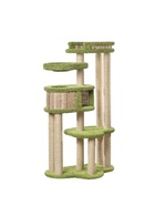 Комплекс для кошек с когтеточкой, с лежанкой «Басик+» 100×60×170 см, сизаль, зеленый 10934812