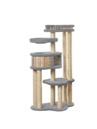 Комплекс для кошек с когтеточкой, с лежанкой «Басик+» 100×60×170 см, сизаль, серый  (артикул 10934813)  большой выбор товаров оптом и в розницу по низким ценам с доставкой