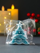 Свеча новогодняя «Ёлочка с огоньками», 60×70 мм, бирюзовый - Фото 5