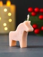 Декоративная свеча новогодняя «Лошадка мини», 55×50 мм, бежевый - Фото 2
