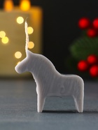 Декоративная свеча новогодняя «Лошадка мини», 55×50 мм, серый - Фото 4