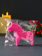 Декоративная свеча новогодняя «Лошадка», 95×105 мм, розовый - Фото 6