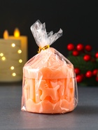 Декоративная свеча новогодняя «Карусель с лошадками», 60×80 мм, персиковый - фото 809304463