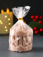 Декоративная свеча новогодняя «Карусель с лошадками», 60×80 мм, бежевый - фото 809304464