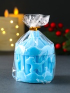 Декоративная свеча новогодняя «Карусель с лошадками», 60×80 мм, голубой - фото 809304465