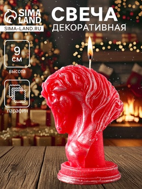 Декоративная свеча новогодняя «Конь», 60×90 мм, лак, красный