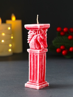 Декоративная свеча новогодняя «Пегас», 35×120 мм, красный