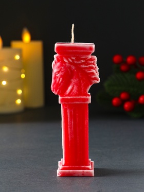 Декоративная свеча новогодняя «Пегас», 35×120 мм, красный