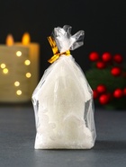 Свеча новогодняя «Домик с Пряником», 40×70 мм, белый - фото 809304475