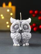 Свеча декоративная «Филюшка новогодняя», 50×65 мм, серый - фото 118993172