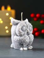 Свеча декоративная «Филюшка новогодняя», 50×65 мм, серый - фото 118993173