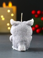 Свеча декоративная «Филюшка новогодняя», 50×65 мм, серый - фото 118993174