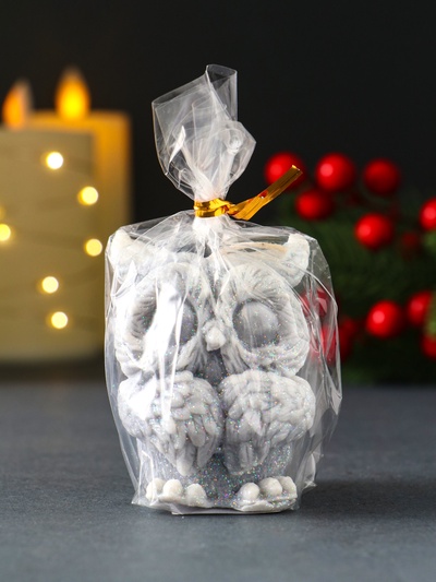 Свеча декоративная «Филюшка новогодняя», 50×65 мм, серый